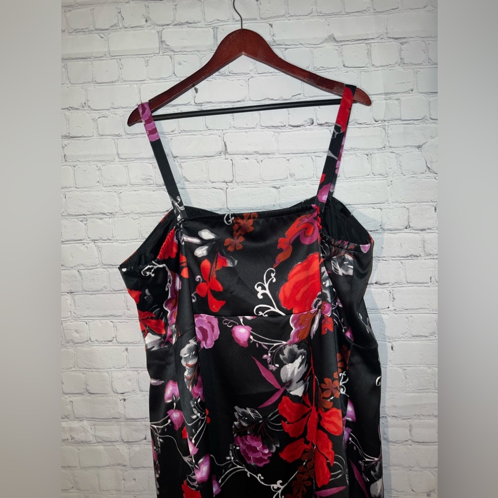 lane bryant black, red & pink floral dress size 24 - Picture 11 of 12